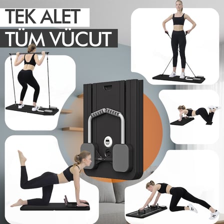 Missidea Relaxus Çok Fonksiyonlu Egzersiz Aleti, Pilates Reformer, Direnç Bantlı, Ev Tipi Istasyon