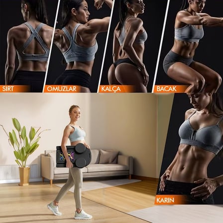 Missidea Çok Fonksiyonlu Siyah Pilates ve Fitness Tahtası – Direnç Bantlı Karın, Kol, Sırt ve Core Egzersiz Aleti