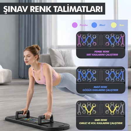 Missidea Çok Fonksiyonlu Siyah Pilates ve Fitness Tahtası – Direnç Bantlı Karın, Kol, Sırt ve Core Egzersiz Aleti