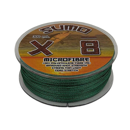 Effe Sumo X8 İp Misina 300m Polietilen MicroFiber İp Misina Yeşil