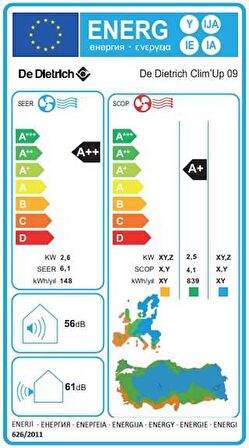 De Dietrich (Montaj Dahil) Clim’Up 9.000 Btu A++ İnverter Klima