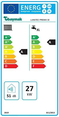 Baymak Lunatec Premix 30 kW Hermetik Tam Yoğuşmalı Kombi