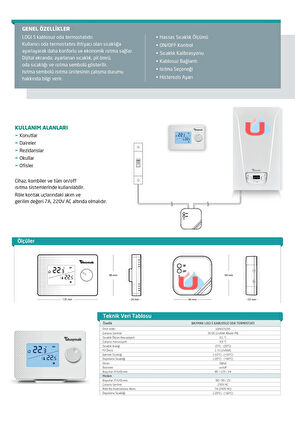 Baymak Logı S Kablosuz Oda Termostatı