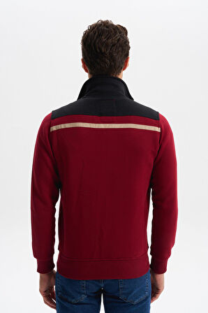 Arma Erkek Slim Fit Örme Basic 3 İplik Şardonlu Dik Yaka Tam Fermuar Mont – %70 Pamuk %30 Polyester K4MYO9378 