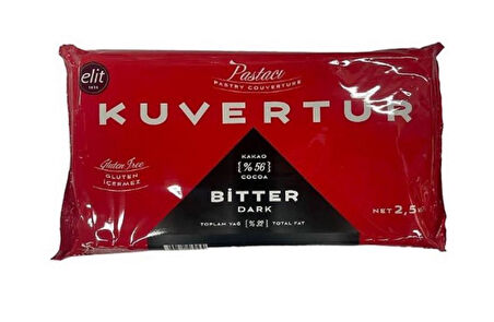 Elit Bitter Kuvertür 2,5 Kg %56 Kakao Pastacı Seri