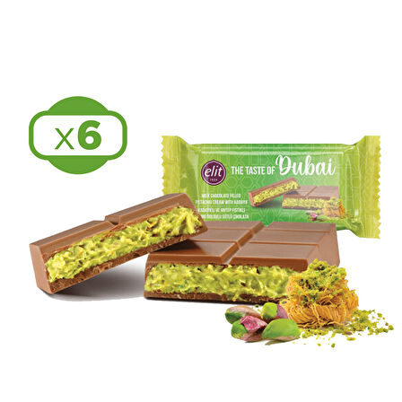 Elit Dubai Çikolatası 90 gr x 6 Adet