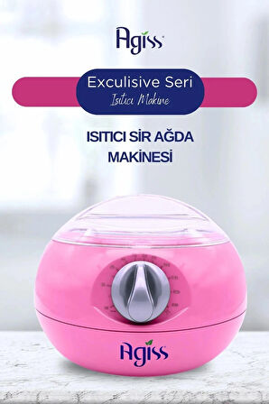 AGISS Exclusive Seri, Sir Ağda Isıtma Makinesi - Hızlı Isınma, Kolay Kullanım, Fuşya Renk