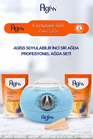 AGISS Exclusive Seri Normal Ciltler İçin Soyulabilir İnci Sir Ağda Seti