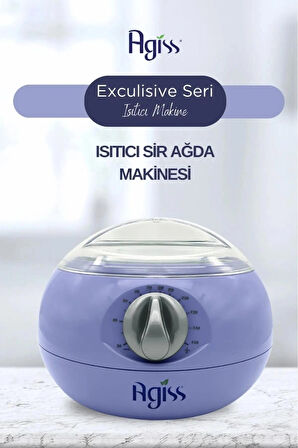 AGISS Exclusive Seri, Sir Ağda Isıtma Makinesi - Hızlı Isınma, Kolay Kullanım, Violet Renk