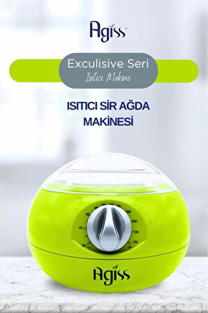 AGISS Exclusive Seri, Sir Ağda Isıtma Makinesi - Hızlı Isınma, Kolay Kullanım, Yeşil Renk