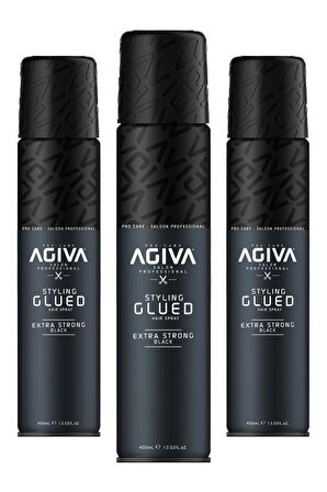 Agiva Styling Glued Exstra Strong Saç Spreyi 400ml X3