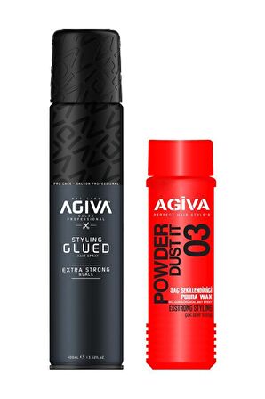 Agiva Styling Glued Exstra Strong Saç Spreyi 03 Pudra Seti