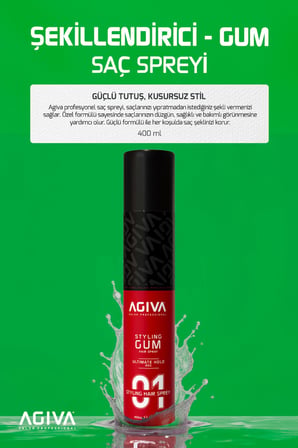 Saç Spreyi Gum 400 ML Ultimate Hold-3 LÜ SET