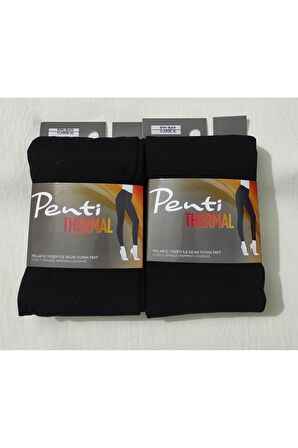 PENTİ SİYAH TAYT 2'Lİ ( KADIN TERMAL TAYT )