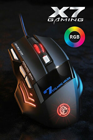 X7 Gaming Mouse Kumaş Kablo 7 Tuşlu Oyuncu Mouse