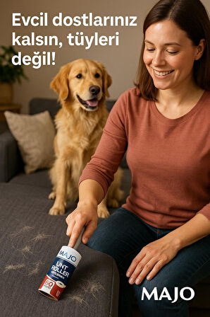 Majo Tüy Toplayıcı Aparat + 6 Yedek Rulo 10cm 60 Yaprak