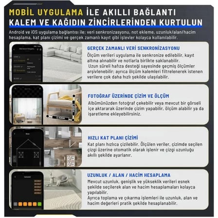 FNIRSI IR40 Mini Akıllı Mesafe Ölçer Lazermetre