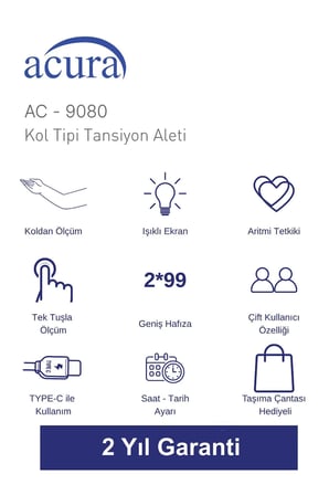 Acura AC-9080 Tansiyon Aleti Üst Koldan Elektronik 