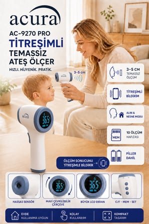 Acura AC-9270 PRO Titreşimli Profesyonel Ateş Ölçer