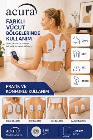 5x9 Çıtçıtlı Tens Pedi 10 Adet