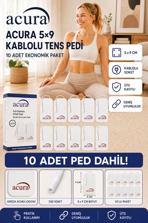 5x9 Kablolu Tens Pedi 10 Adet