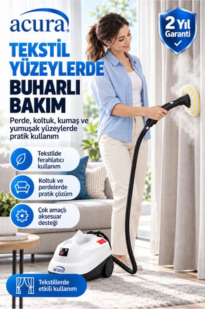AC-130 PRO 24 Aksesuarlı Profesyonel Buharlı Temizleyici