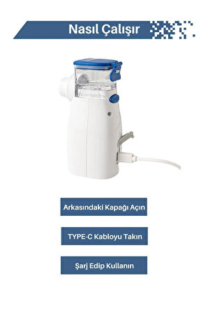 Acura AC-4030 Şarjlı Mesh Nebulizatör Maske ve Ağızlık Hediyeli