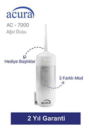 Acura AC-7000 Şarjlı 4 Başlıklı Ağız Duşu