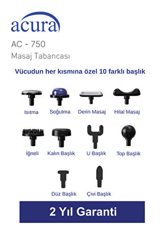 Acura AC-750 Isıtmalı & Soğutmalı Profesyonel Masaj Tabancası