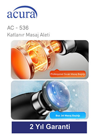 Acura AC-536 Isıtmalı & Soğutmalı Profesyonel Katlanır Masaj Aleti