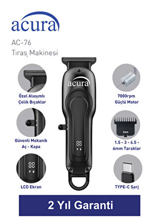Acura AC-76 Lazer Epilasyon Öncesi Tüm Vücut Tıraş Makinesi