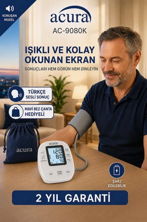 Acura AC-9080K Konuşan Hafızalı Koldan Ölçer Dijital Tansiyon Aleti