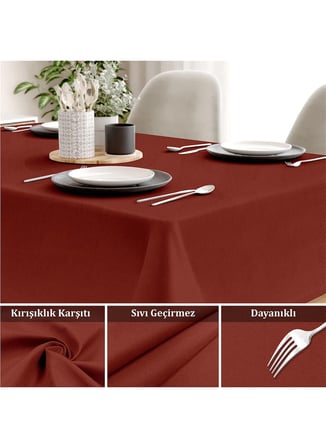Monolisse Bordo Masa Örtüsü CanvasBordSıvıGçrmzLkTtmzMasaÖrtüsü