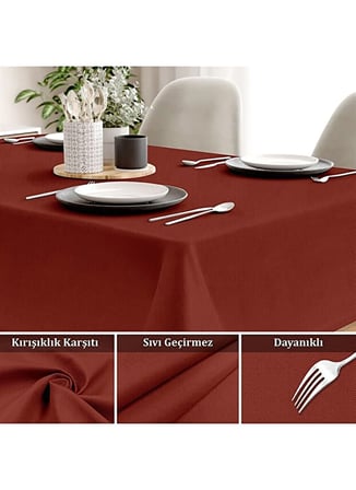 Monolisse Masa Örtü, 140 X 220 cm, Bordo