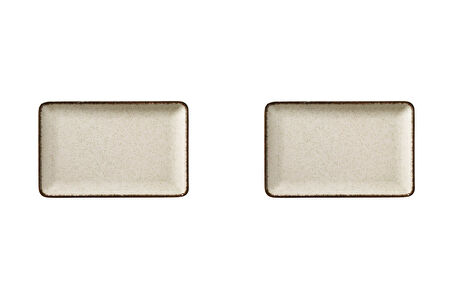 Kütahya Porselen Moderna Düz Tabak Tarçın 2 Parça 18x13cm TAN18X13DUS2730P02