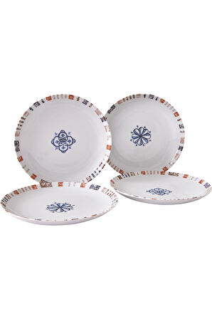 Kütahya Porselen Lily 4 Parça 21 Cm Pasta Tabağı