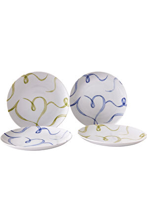 Kütahya Porselen Grazia 4 Parça 21 Cm Pasta Tabağı