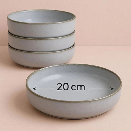 Moderna 4 Lü 20 Cm Kase Gri