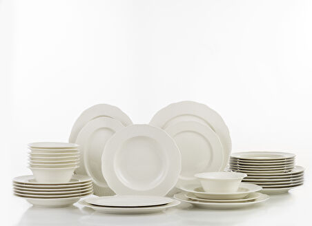 Kütahya Porselen Bone İlay 36 Parça 6 Kişilik Yemek Takımı