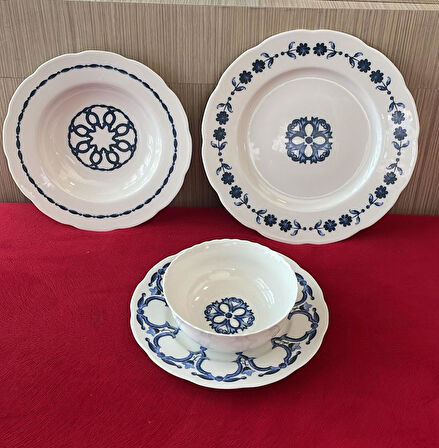 KÜTAHYA PORSELEN BONE OLYMPOS 24 PARÇA YEMEK TAKIMI 