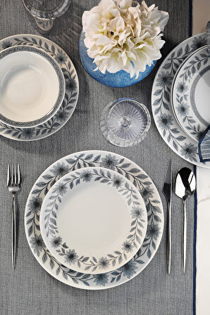 Kütahya Porselen Meadow 24 Parça 6 Kişilik Yemek Takımı