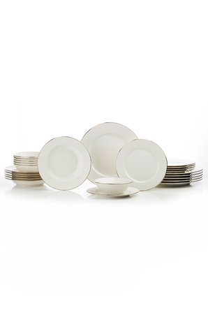 Kütahya Porselen Bone Kalipso 24 Parça 6 Kişilik Yemek Takımı Gold