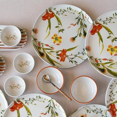 Kütahya Porselen Moderna Fiore 14 Parça 6 Kişilik Kahvaltı Takımı