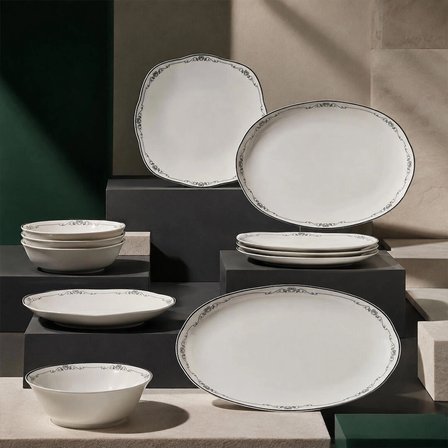 Kütahya Porselen Bone Vilya 51 Parça Yemek Takımı 1129512