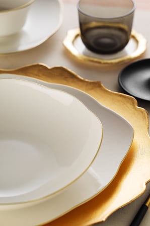 Kütahya Porselen Bone Vilya 51 Parça 12 Kişilik Yemek Takımı