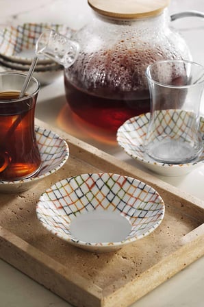 Kütahya Porselen Ritmo 6 Parça 10 Cm Çay Tabağı