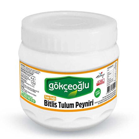 Gökçeoğlu Bitlis Tulum Peyniri Bidon Tam Yağlı Brüt 950g Net 900g