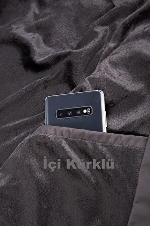 Mero Life Erkek Siyah Kapüşonlu Su Ve Rüzgar Geçirmez Softshell Mont