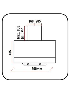 Elenberg ELB-3000W Beyaz Cam Ankastre  Davlumbaz