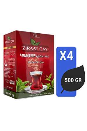Ziraat Çay Kırmızı Hediyelik 500 Gr X 4 Adet